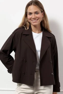 Jassen>STUDIO ANNELOES TRENCHCOAT Bruin