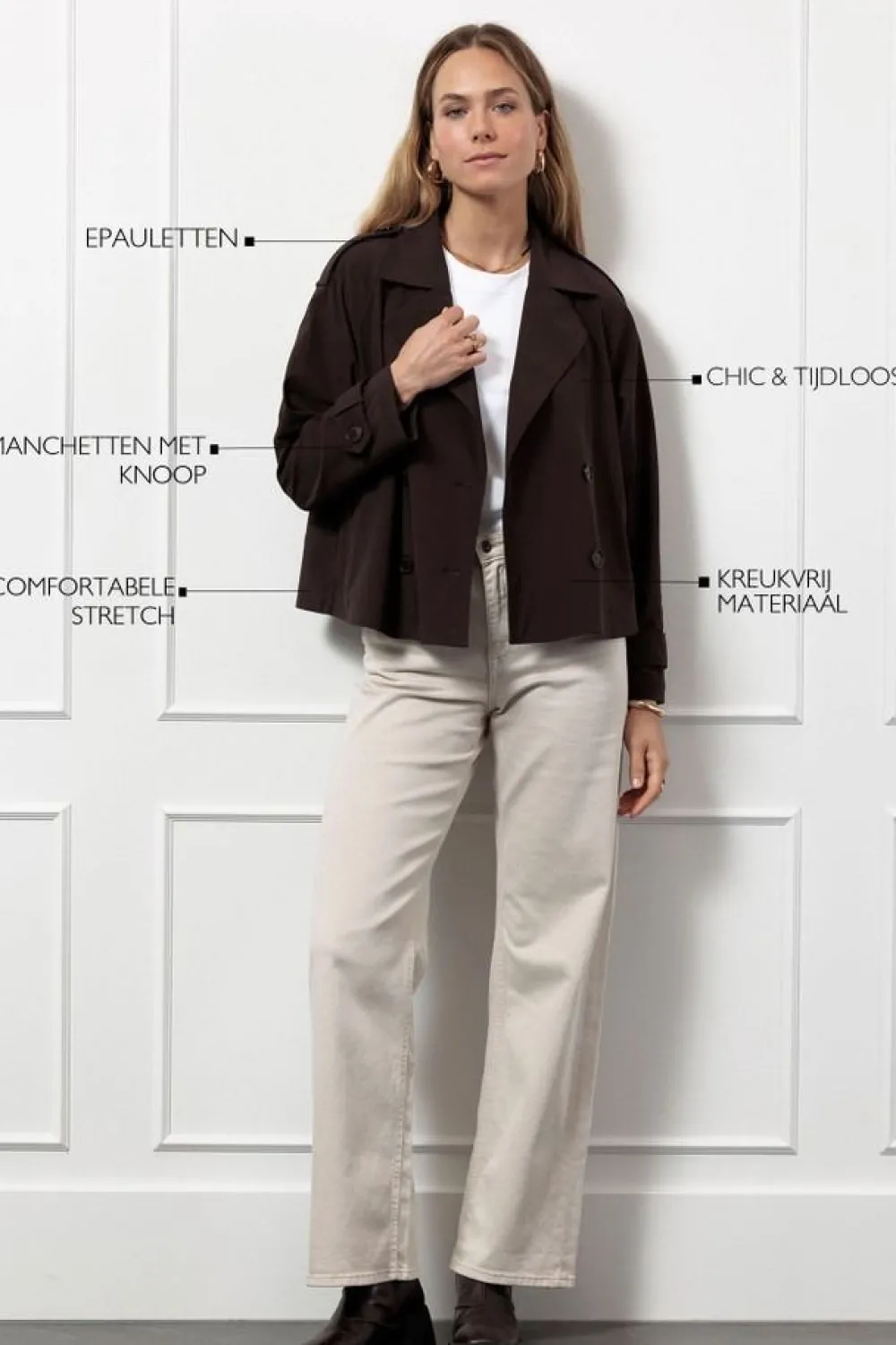 Jassen>STUDIO ANNELOES TRENCHCOAT Bruin