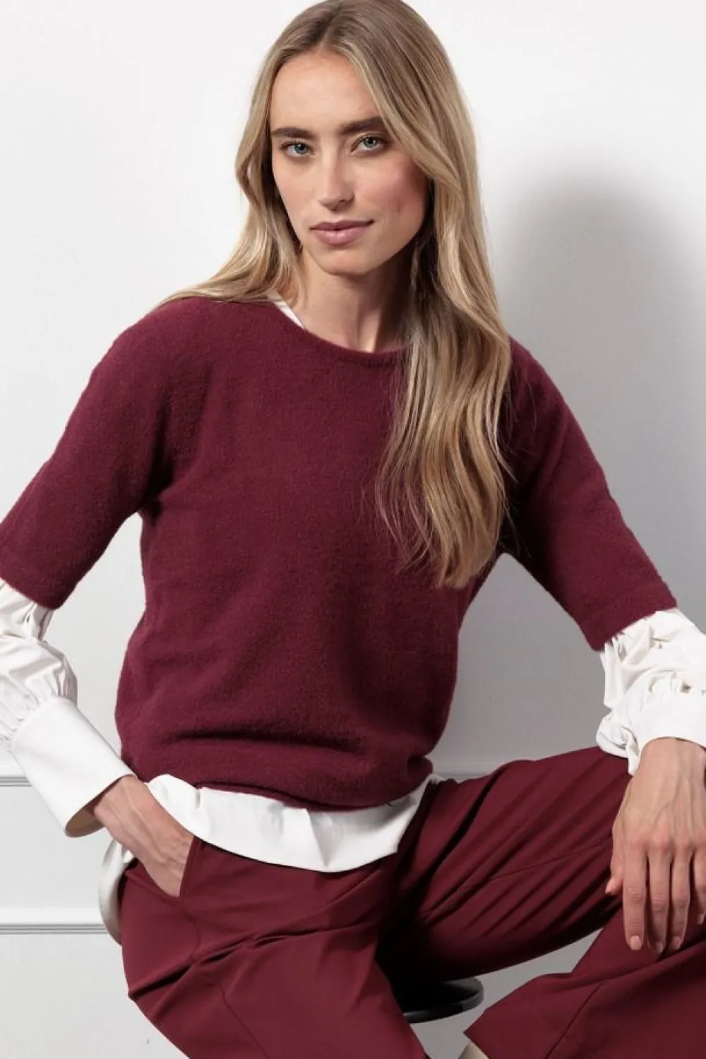 Truien>STUDIO ANNELOES TRUI KORTE MOUW Rood