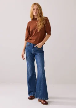 Truien>SUMMUM TRUI KORTE MOUW Bruin