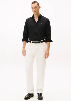 Overhemden>TOMMY HILFIGER OVERHEMD Zwart