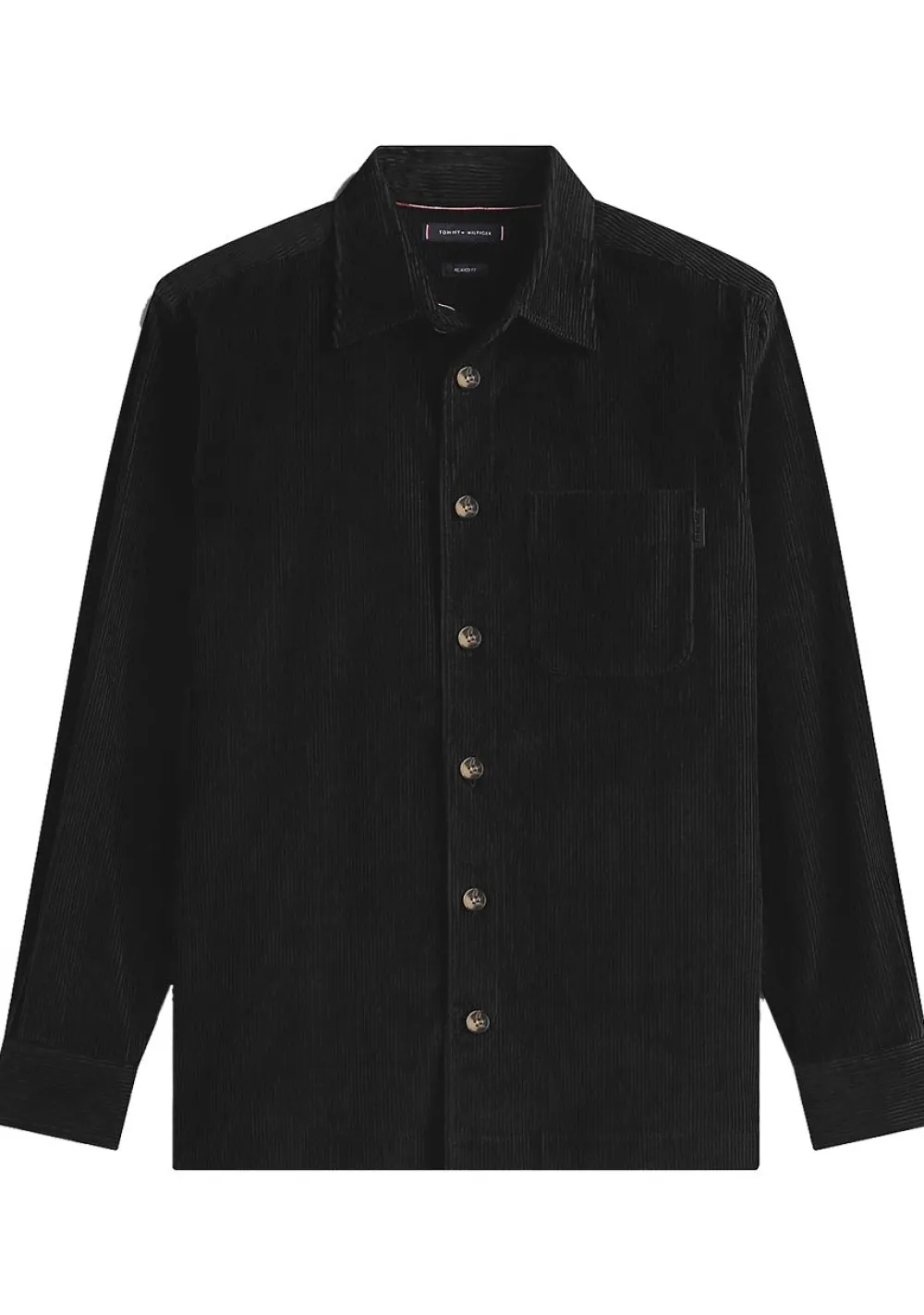 Overshirts>TOMMY HILFIGER OVERSHIRT Zwart