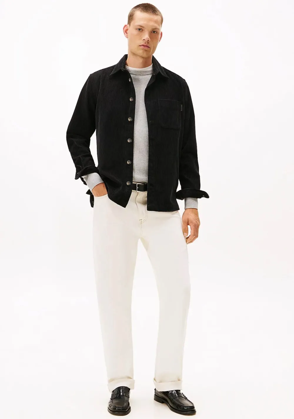 Overshirts>TOMMY HILFIGER OVERSHIRT Zwart