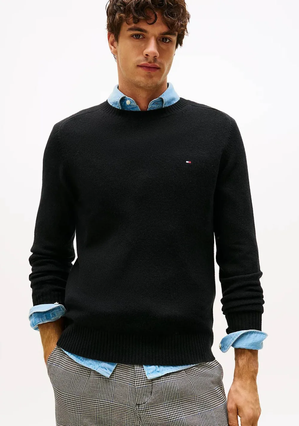 Truien>TOMMY HILFIGER TRUI Zwart