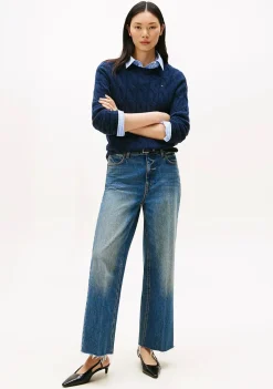 Truien>TOMMY HILFIGER TRUI Blauw