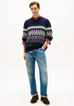 Truien>TOMMY HILFIGER TRUI Blauw