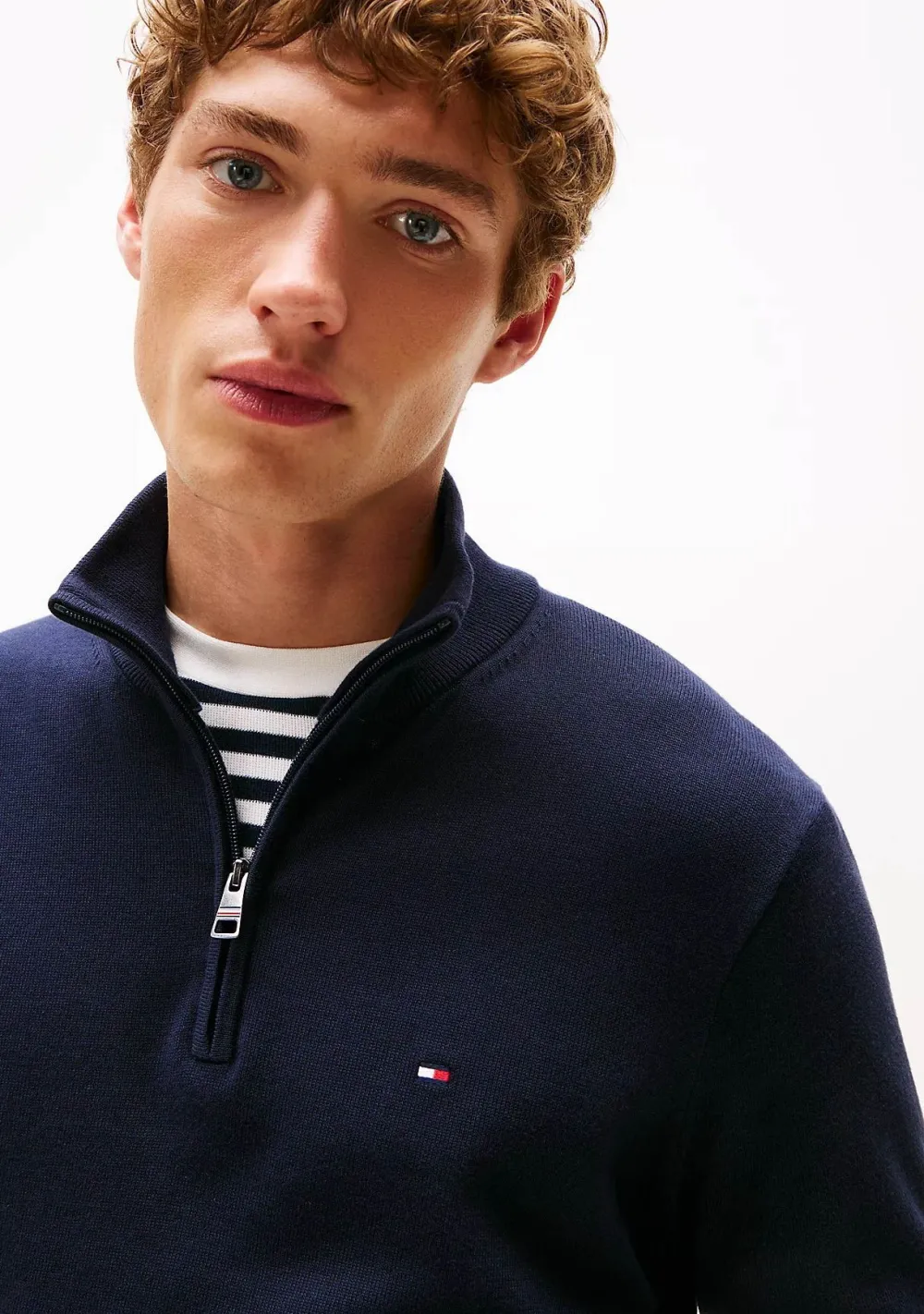 Truien>TOMMY HILFIGER TRUI Blauw