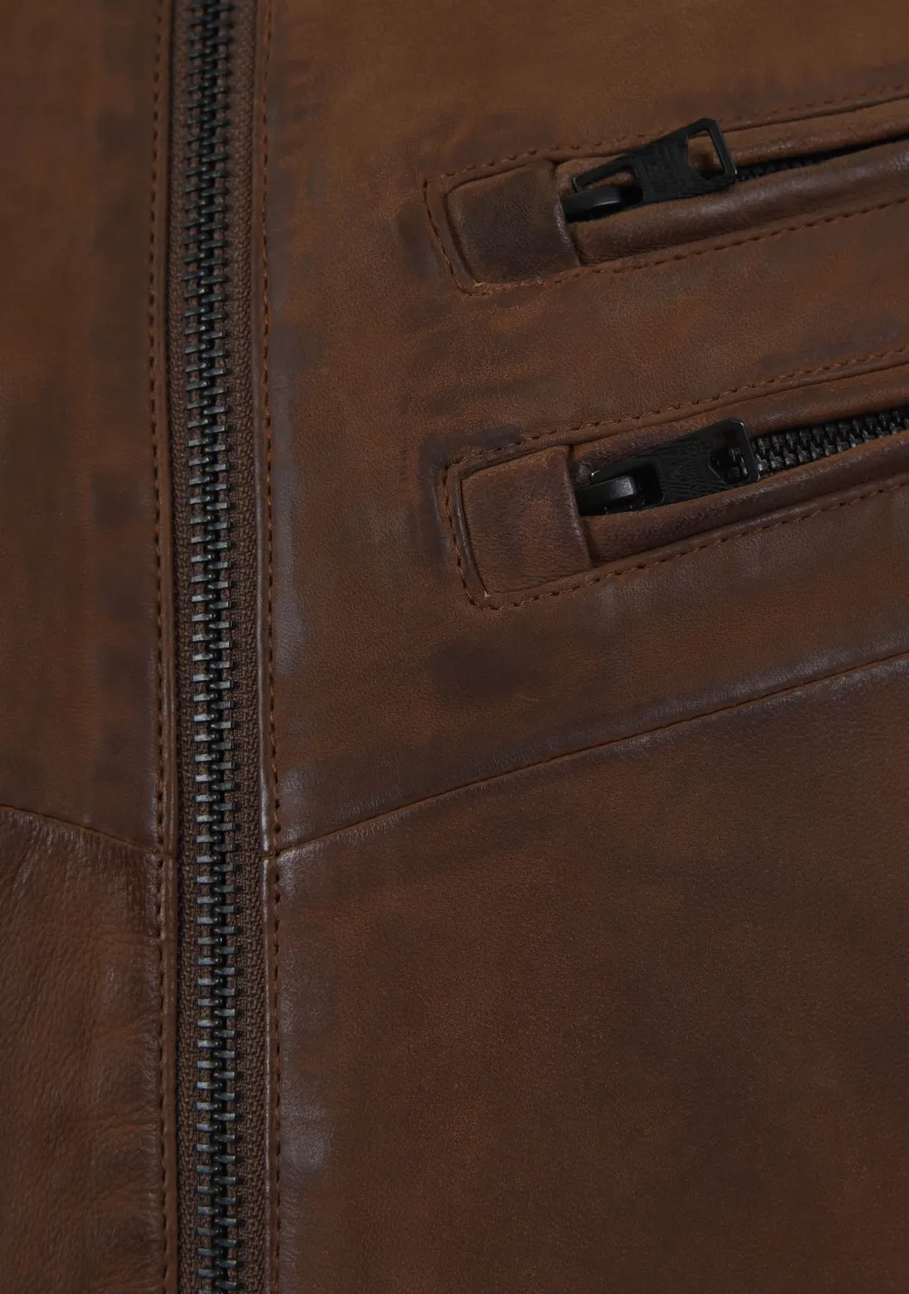 Jassen>VANGUARD LEREN JACK Bruin