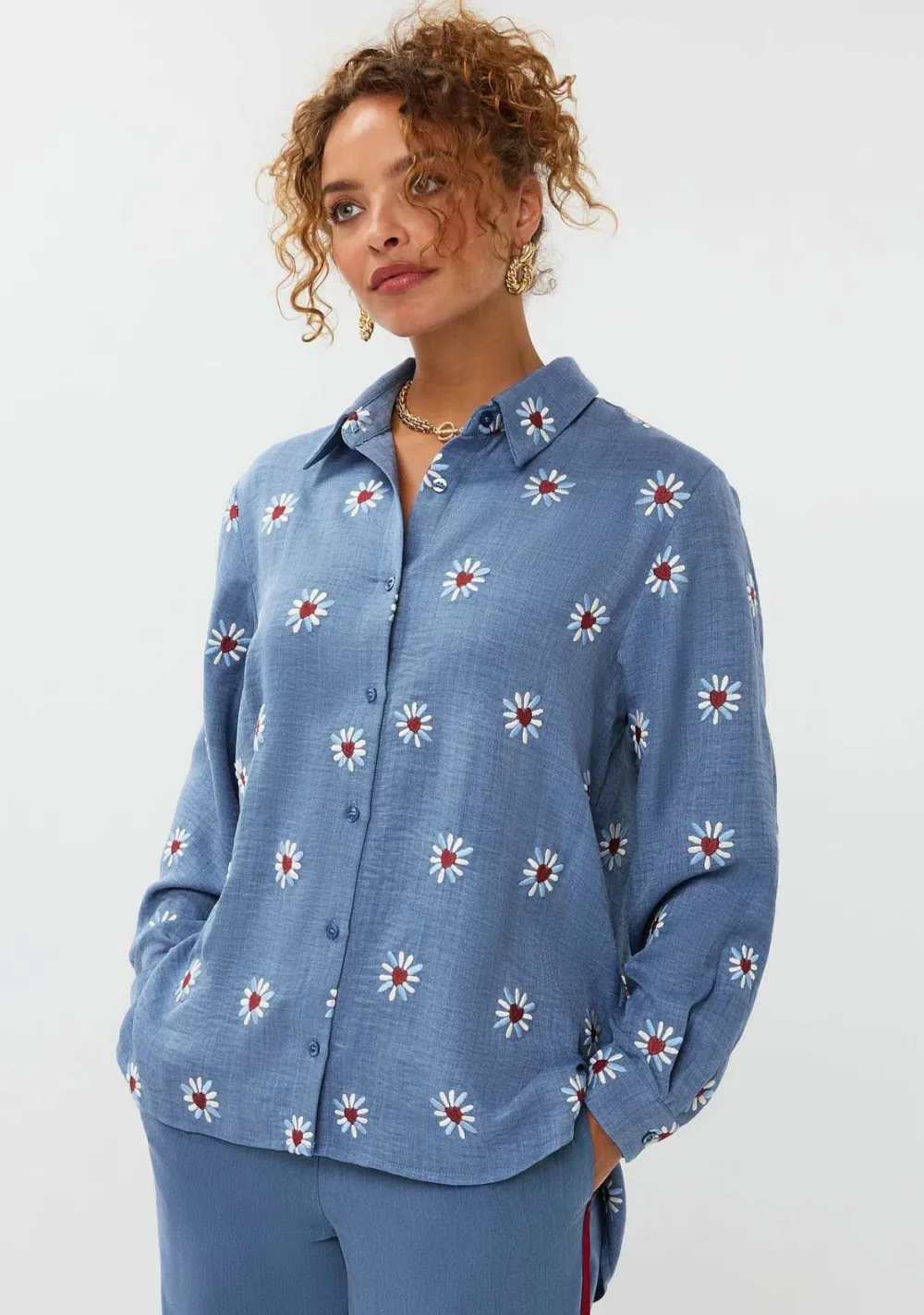 Blouses>YDENCE BLOUSE Blauw