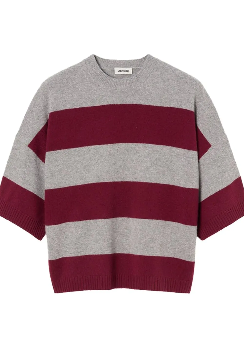 Truien>ZENGGI TRUI KORTE MOUW Grijs