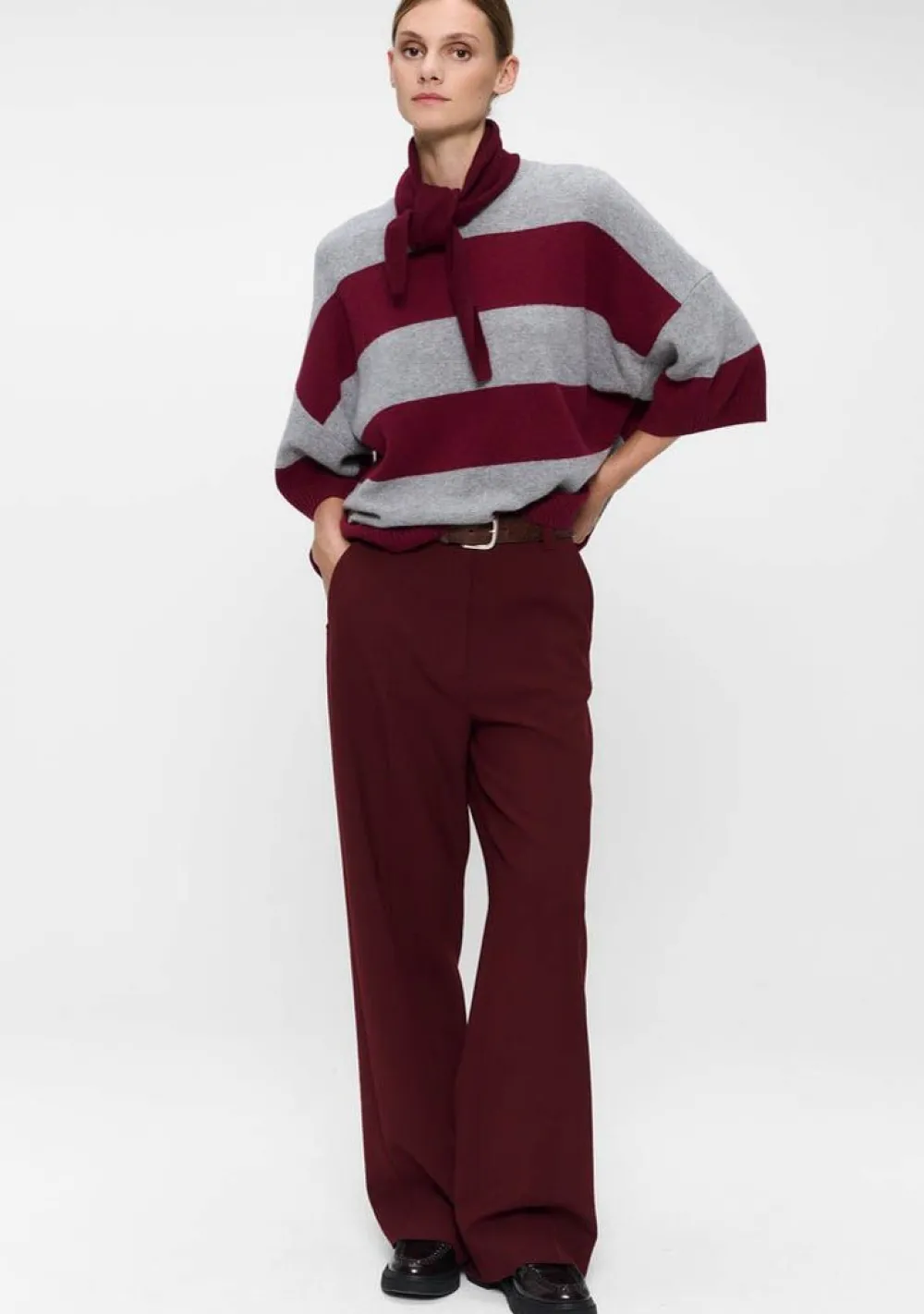 Truien>ZENGGI TRUI KORTE MOUW Grijs